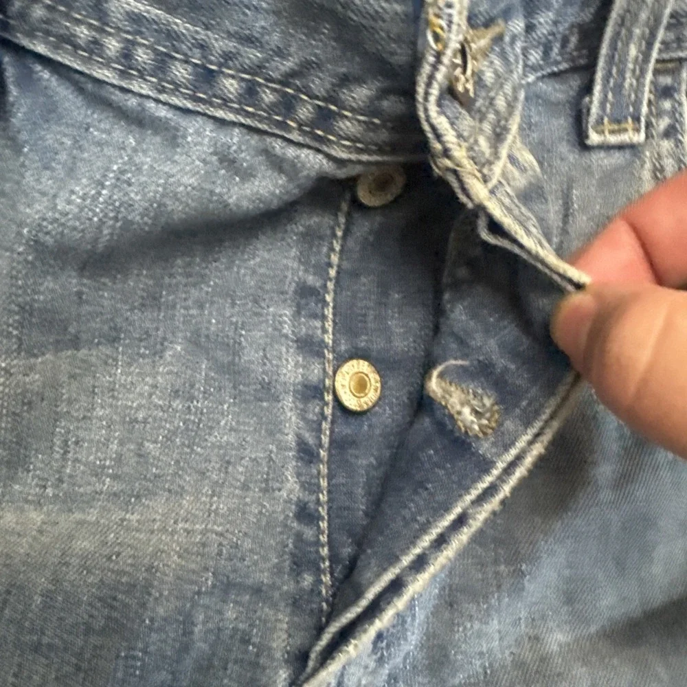 Levis True Straight Silver Tab Mens 36x30 Denim Button Fly Jeans Y2K(Fits 36x28)